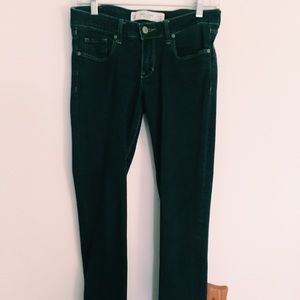 dark wash abercrombie skinny jeans